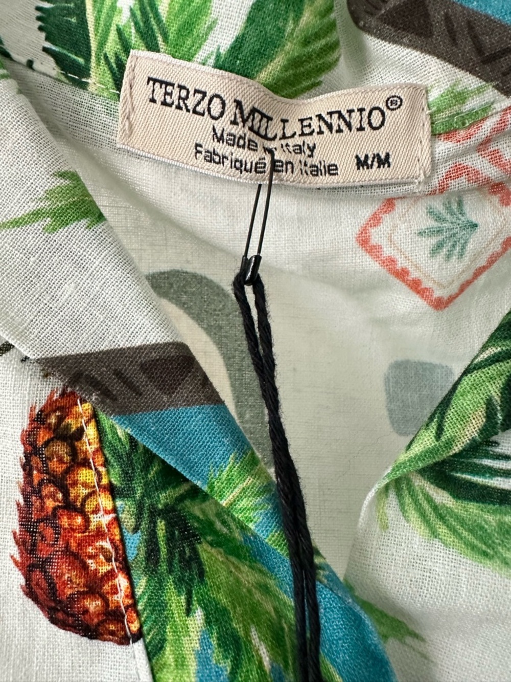 NWT ❤️ Terzo Millennio- Tropical Print Sleeveless Linen Blend Top - Picture 3 of 8